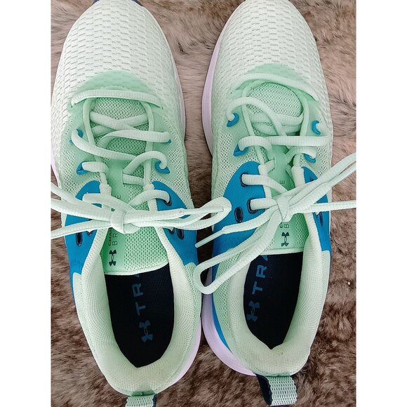 Under Armour Womens Charged Breathe TR3 Mint Green & Blue‎ Running Shoes Size 10 - Picture 8 of 8